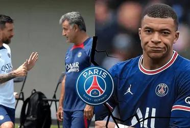 The news Mbappe receives from Galtier about Lionel Messi that doesn't please him at all