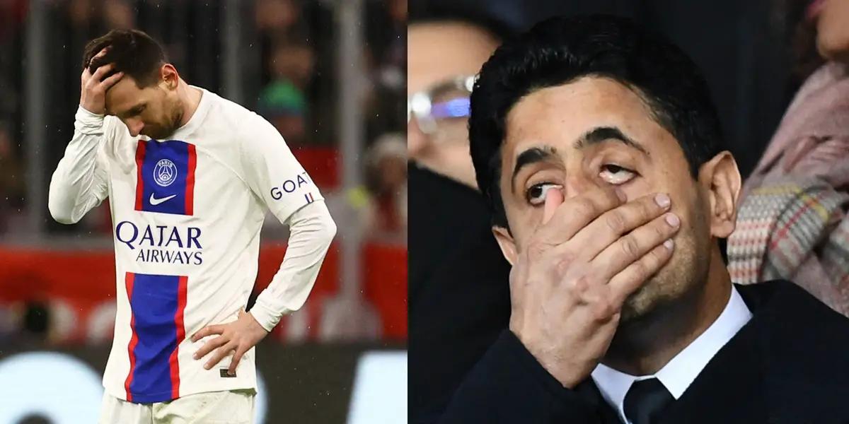 The now former Paris Saint-Germain player took a hard blow from the French.