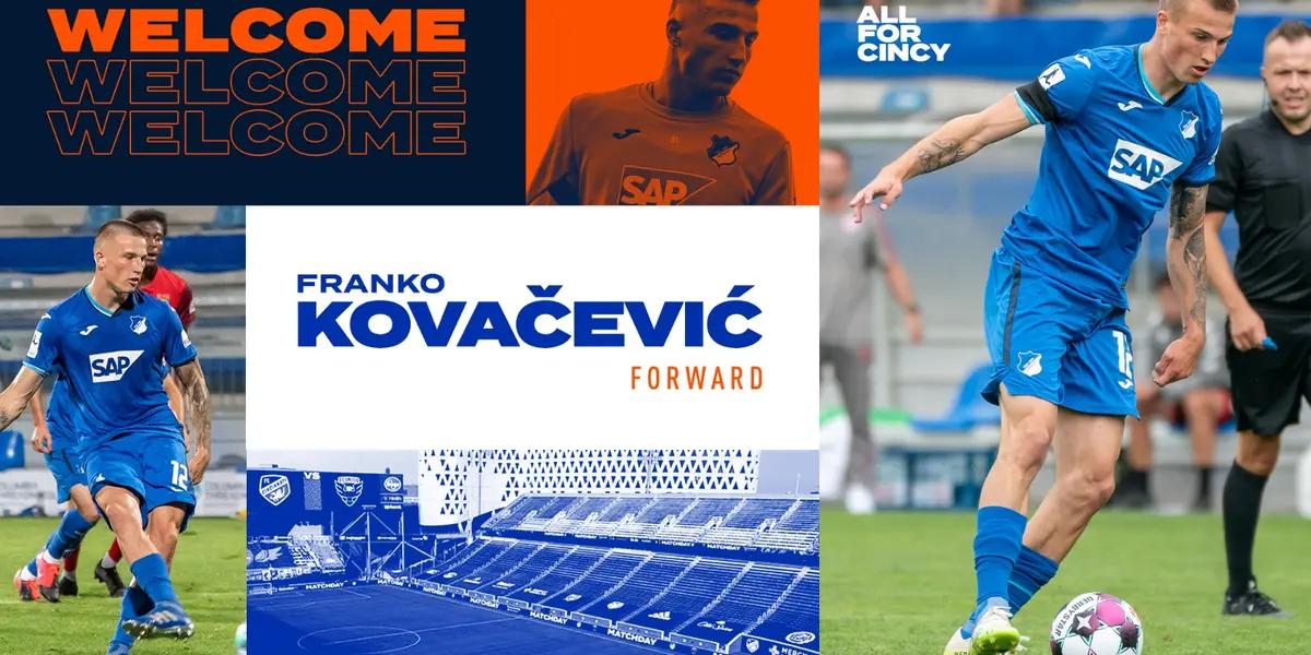 The player arrives from Hoffenheim and will occupy one of the positions of international player of FC Cincinnati.