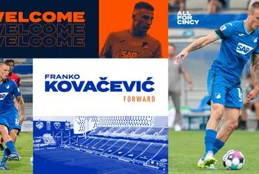 The player arrives from Hoffenheim and will occupy one of the positions of international player of FC Cincinnati.