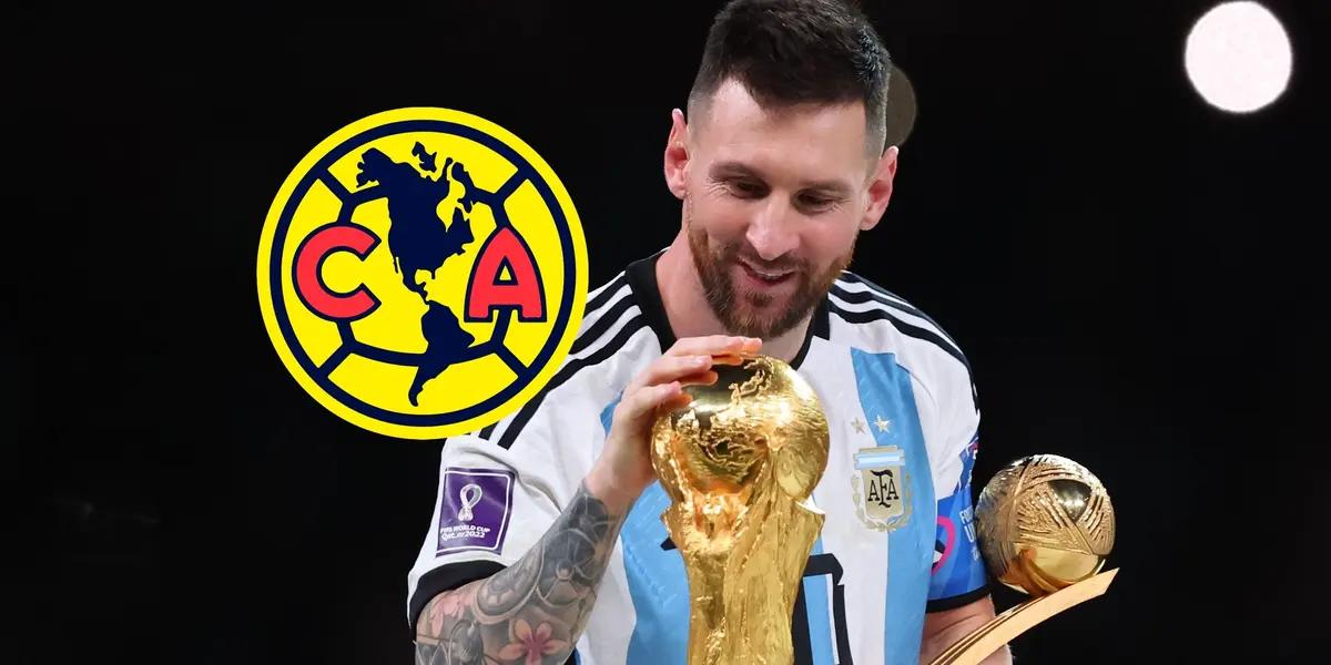 The player who wore the América 10 shirt was going to receive Lionel Messi's shirt but it was stolen