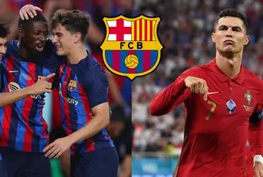 The Portuguese footballer reappears on the FC Barcelona scene.