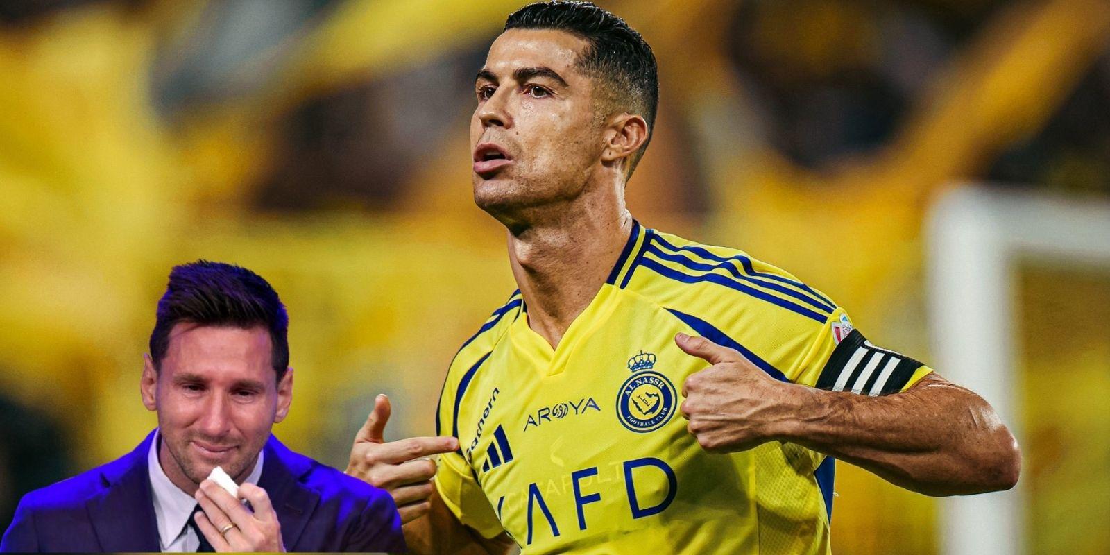 The Portuguese player reached 919 goals in his career and set a new record over Messi