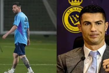 The Portuguese star was presented at Al-Nassr and threw a stick at the team led by Lionel Scaloni.