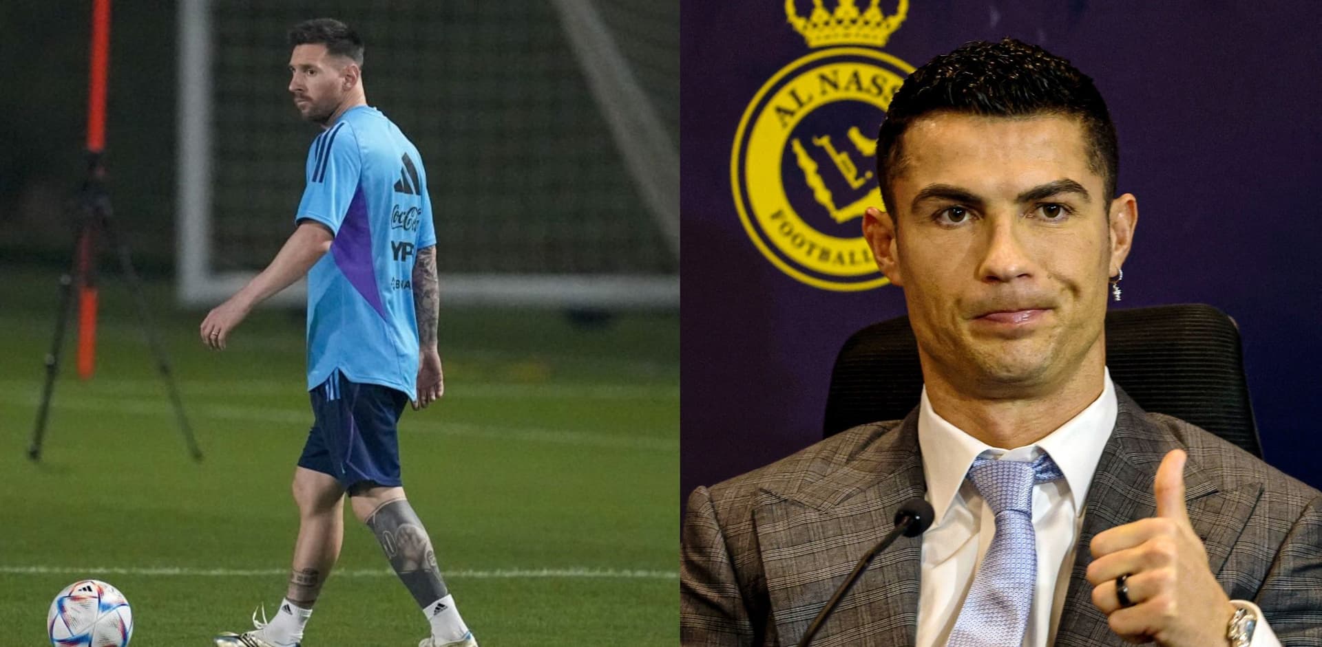 The Portuguese star was presented at Al-Nassr and threw a stick at the team led by Lionel Scaloni.