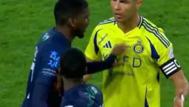 The Portuguese striker had a heated exchange with a player in the Al Nassr match