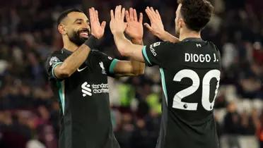 The Portuguese striker took advantage of another Salah assist to score Liverpool's fifth goal