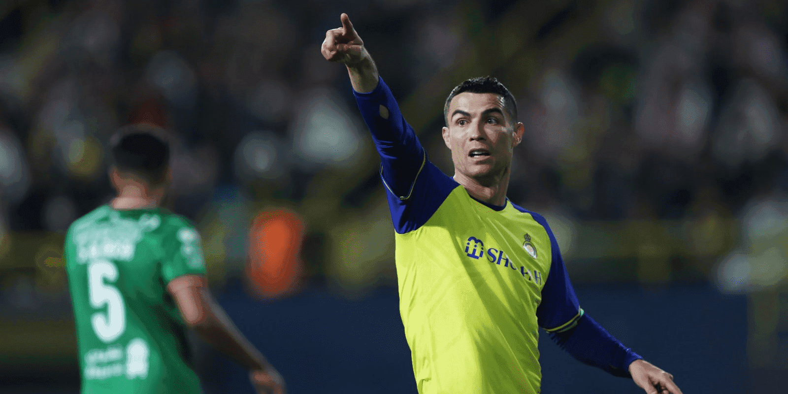 The Portuguese super star scored twice and assisted once to give his team the lead against Al-Shabab in the Saudi Pro League.