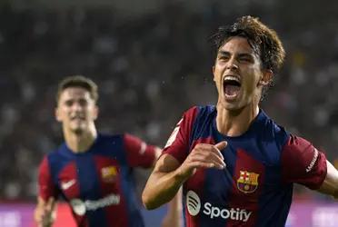 The Portuguese young star has debuted with Barcelona and he already has scored a goal.