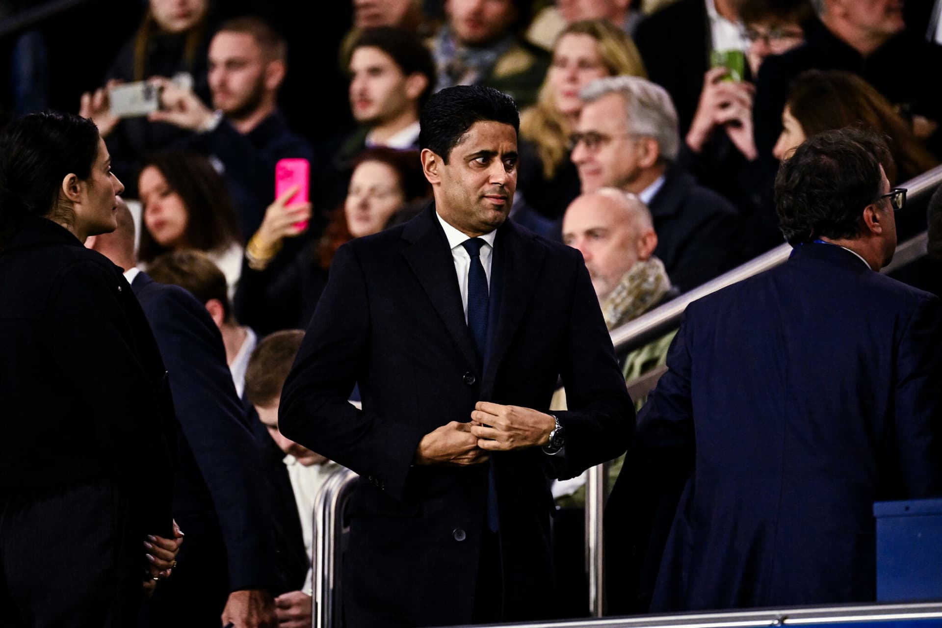 The president of Paris Saint-Germain is in the middle of a controversy over allegations made against him by a soccer player.