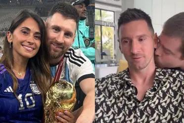 The reaction of Lionel Messi's wife