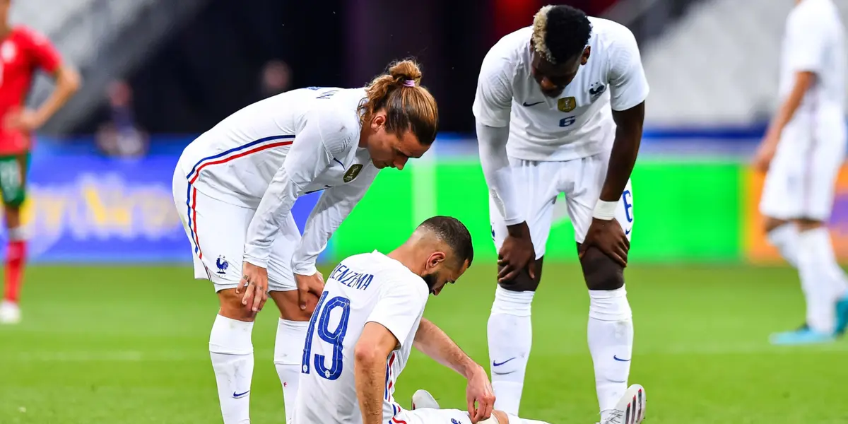 Karim Benzema suffered a severe injury and raised concern in France