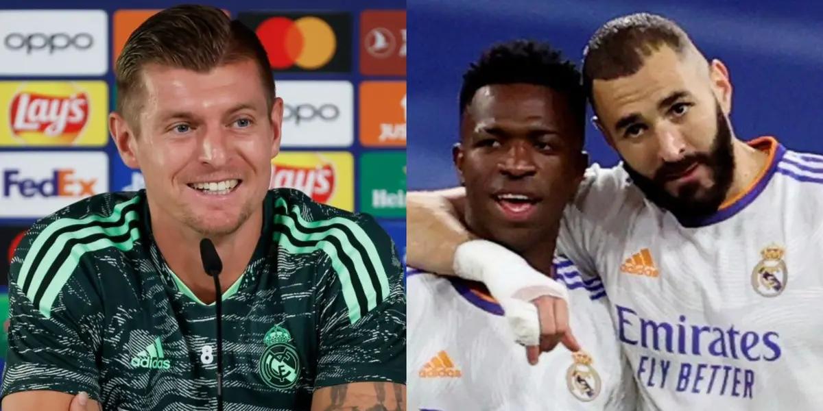 The Real Madrid player, Toni Kross, does not think that Benzema or Vinicius are the best
