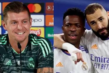 The Real Madrid player, Toni Kross, does not think that Benzema or Vinicius are the best