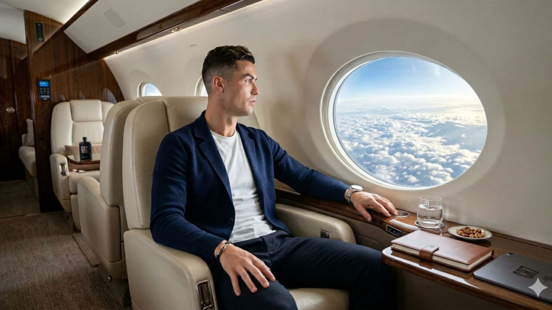 The reason of Cristiano Ronaldo left Saudi Arabia and traveled to Spain - Picture created by AI