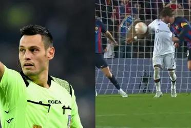 The referee had a bad job in the Europa League match between FC Barcelona and Manchester United