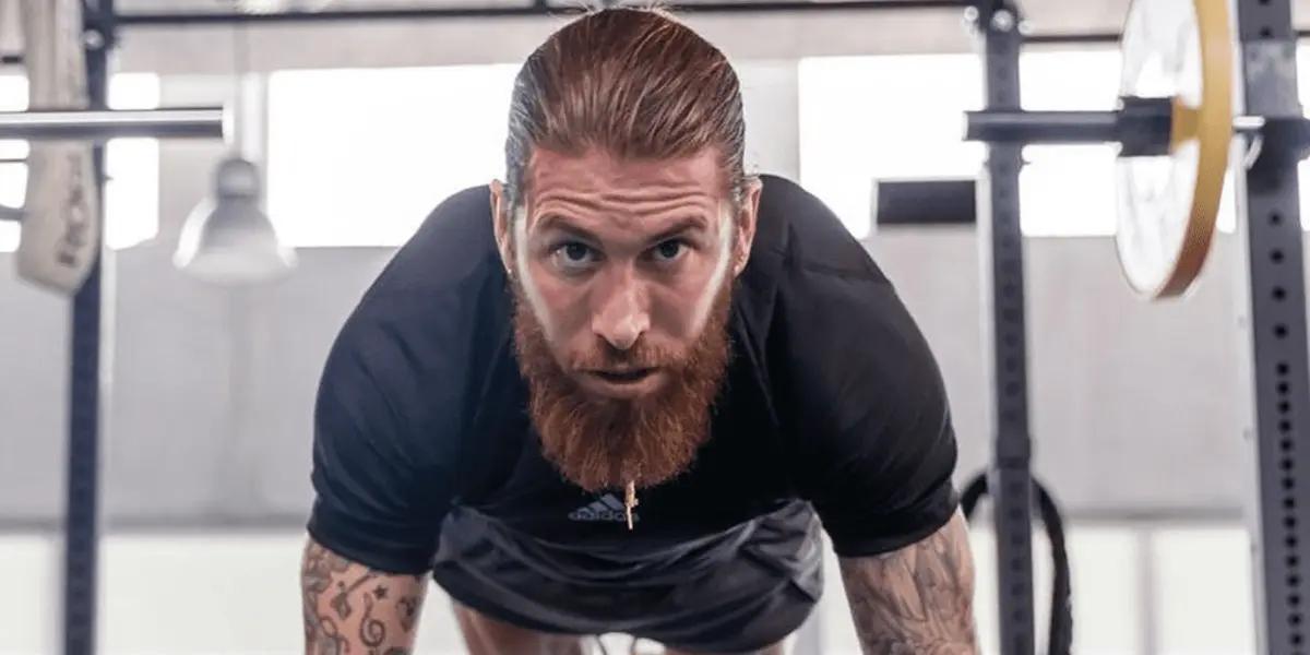 The Spaniard was teaching his son to kick penalties.