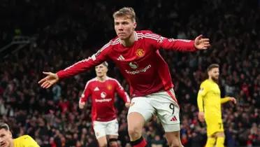 The striker contributed to the Red Devils' victory over Bodo in the Europa League.