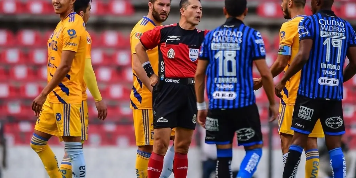 The Tigres player was sent off for a tremendous kick in Angulo's face.