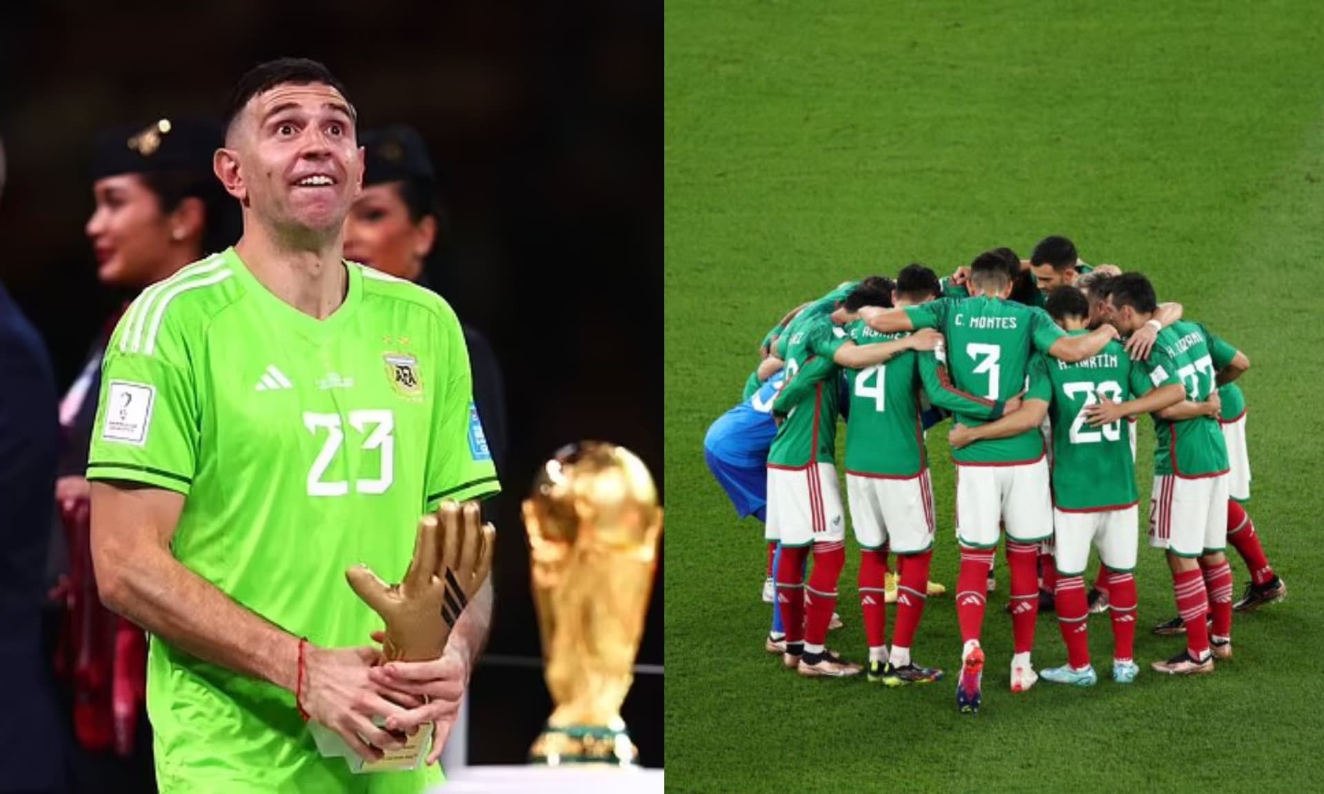 The universe took it out on Argentina's goalkeeper. He made fun of some countries but he went too far with Mexico. Now comes the karma