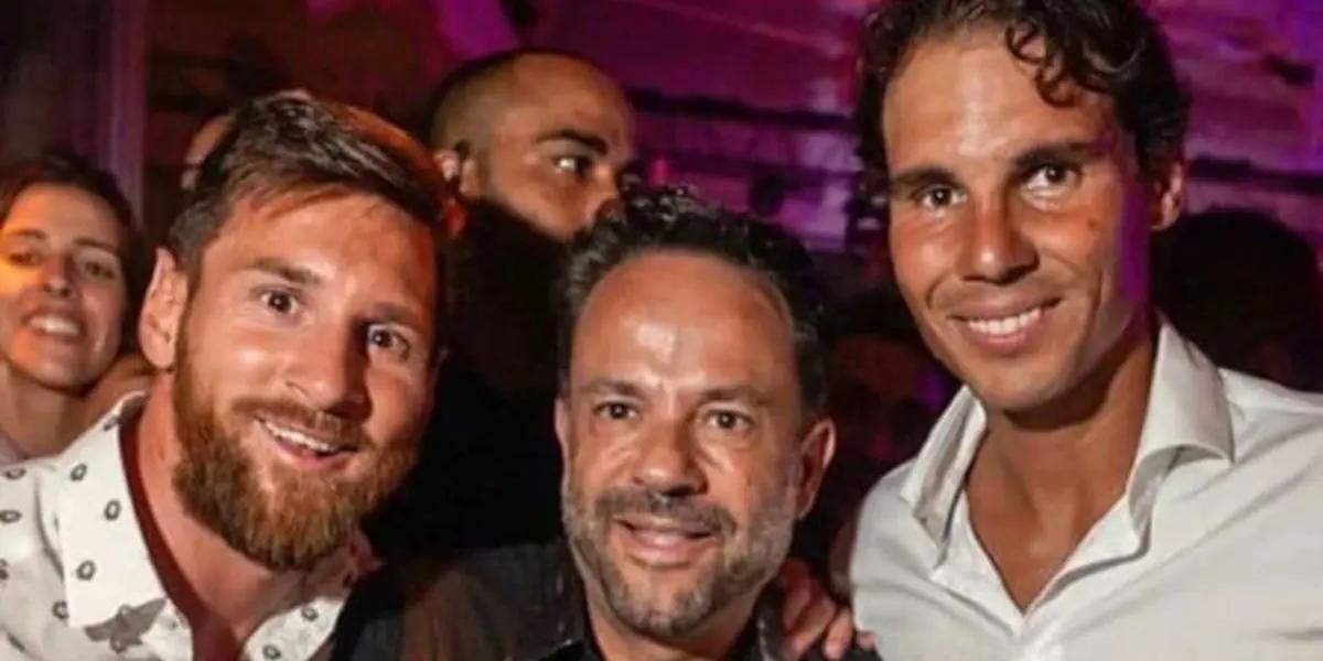 The world champion gave an Argentina shirt to the tennis legend, Rafa Nadal.