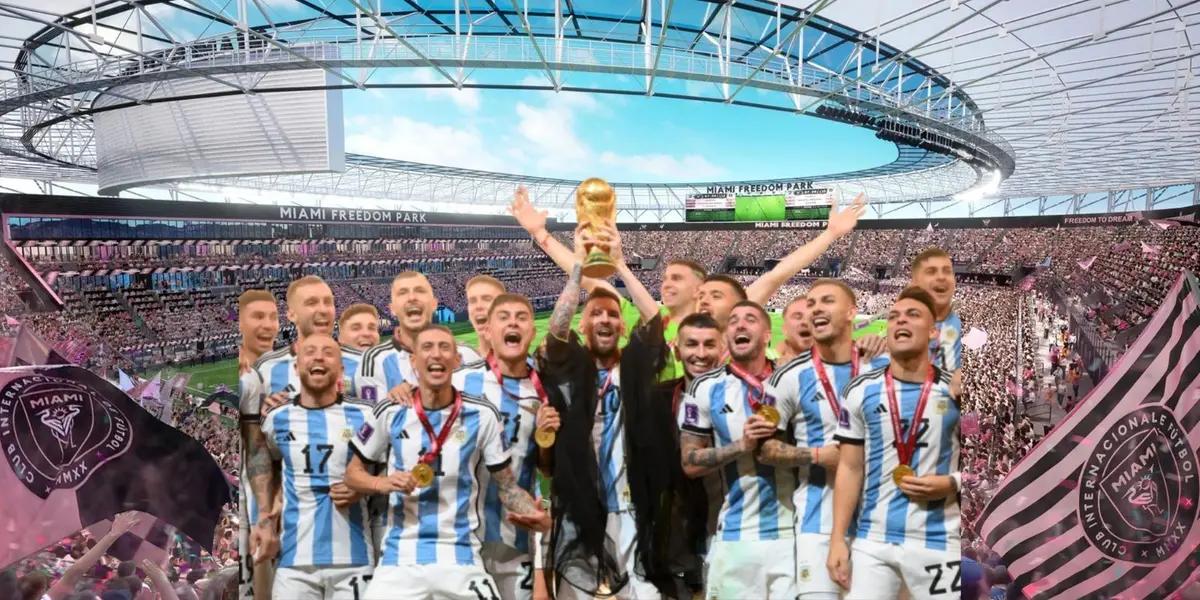 The world champion with Argentina who is close to playing with Lionel Messi