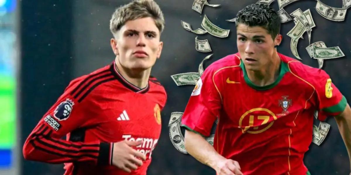 The young Manchester United star earns 2.8 million euros per season. But how much did Cristiano Ronaldo receive from him at the same age?