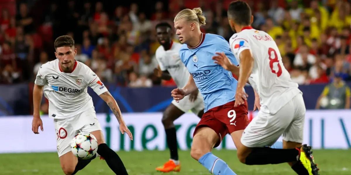 These would be the alignments of Sevilla and Manchester City