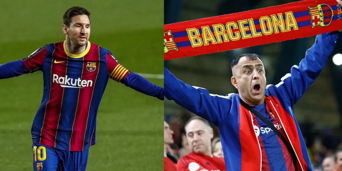 They're still not over Messi, Barcelona fans ask for Lionel while they play the semifinal against Osasuna
