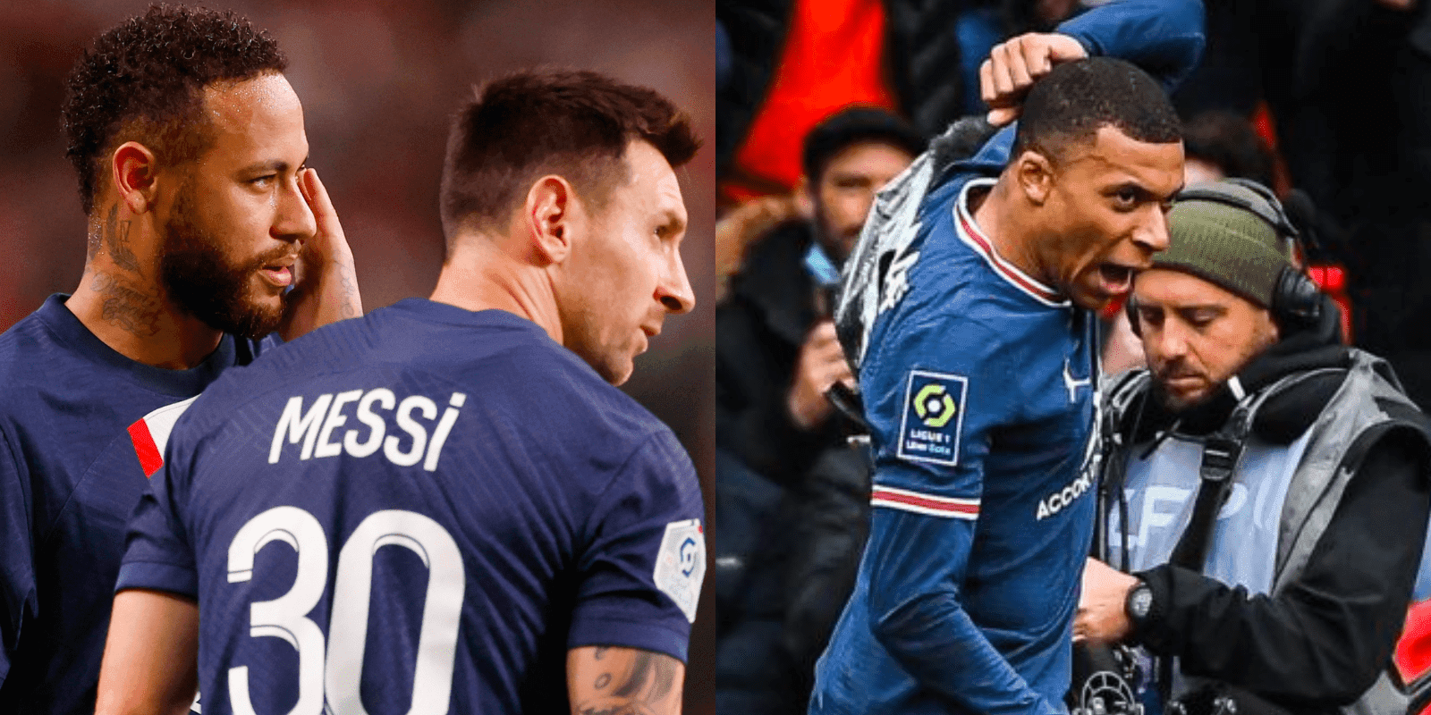 This is how Neymar reacted to Mbappe's goal in the UEFA Champions League.