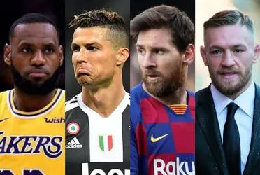 This is the complete list of the professional athletes from all over the world that earned more money recently.