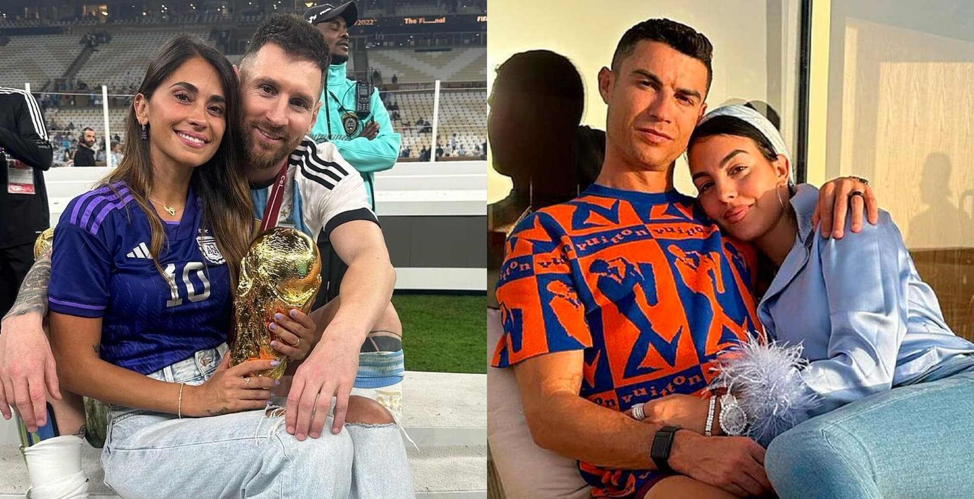 This is the moment captured on social media between the companions of both superstars.
