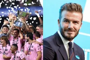 This is what David Beckham reaction with Lionel Messi