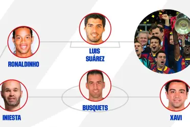 This player was a Barcelona legend, but was not included in this lineup