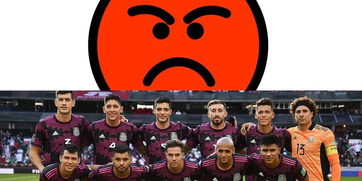 This player was angry at the poor results of the Mexican National Team