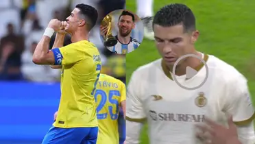 Ronaldo's controversial gesture to Al Shabab fans after hearing 'Messi, Messi'