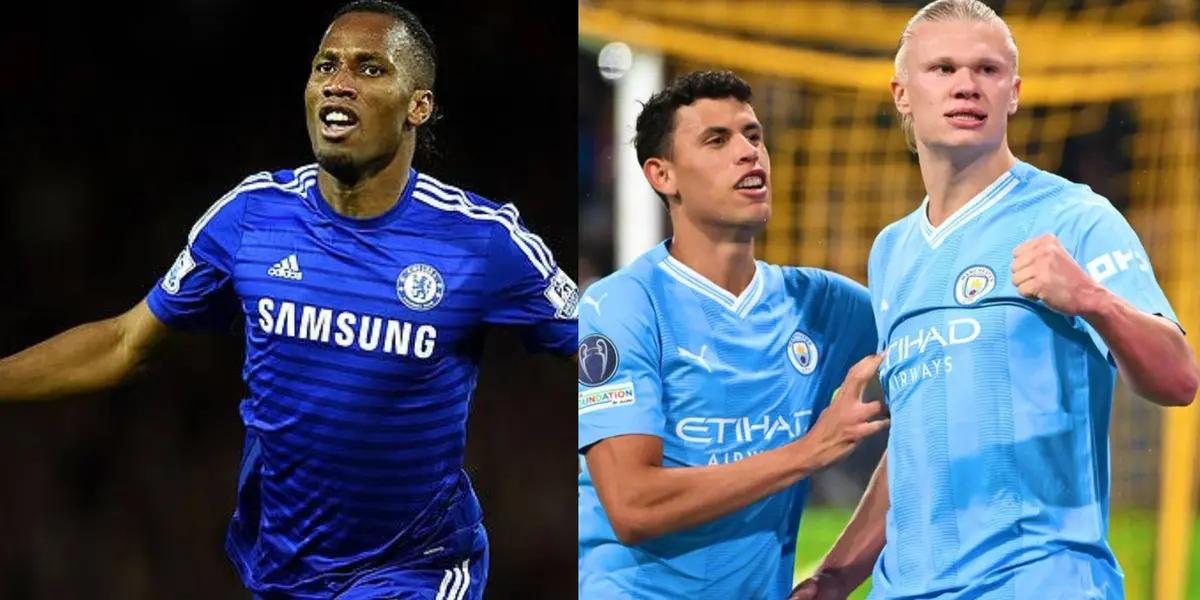 This was Haaland's celebration with Manchester City in the Champions League