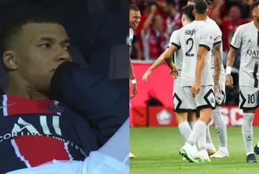 This was the reaction of Mbappe after the goal made by Neymar and Lionel Messi