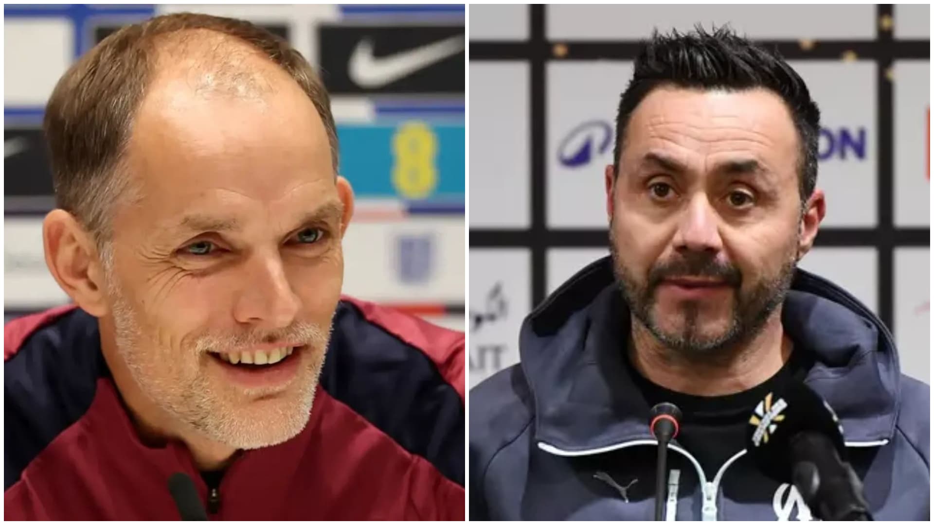 Thomas Tuchel and Roberto De Zerbi