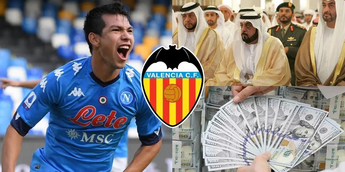 Valencia reportedly in the sights of a sheikh who owns 750 million euros and what he would pay for Hirving Lozano
