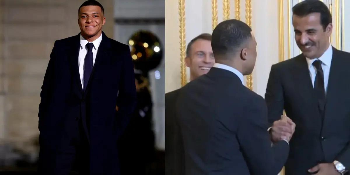 (VIDEO) How Mbappé arrived have dinner with France's president Qatar's Emir