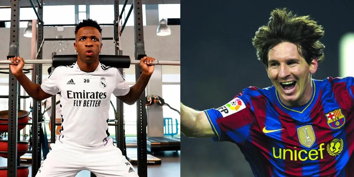 Vinicius does not fare well in this comparison with Messi.