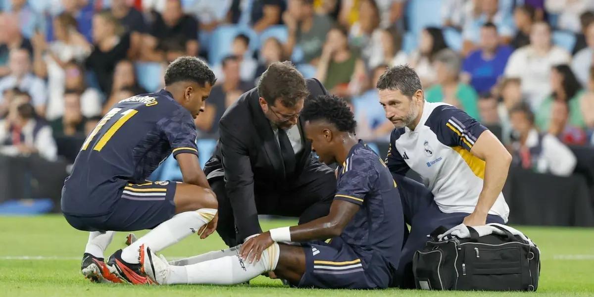 Vinicius got injured after 15 minutes on the field