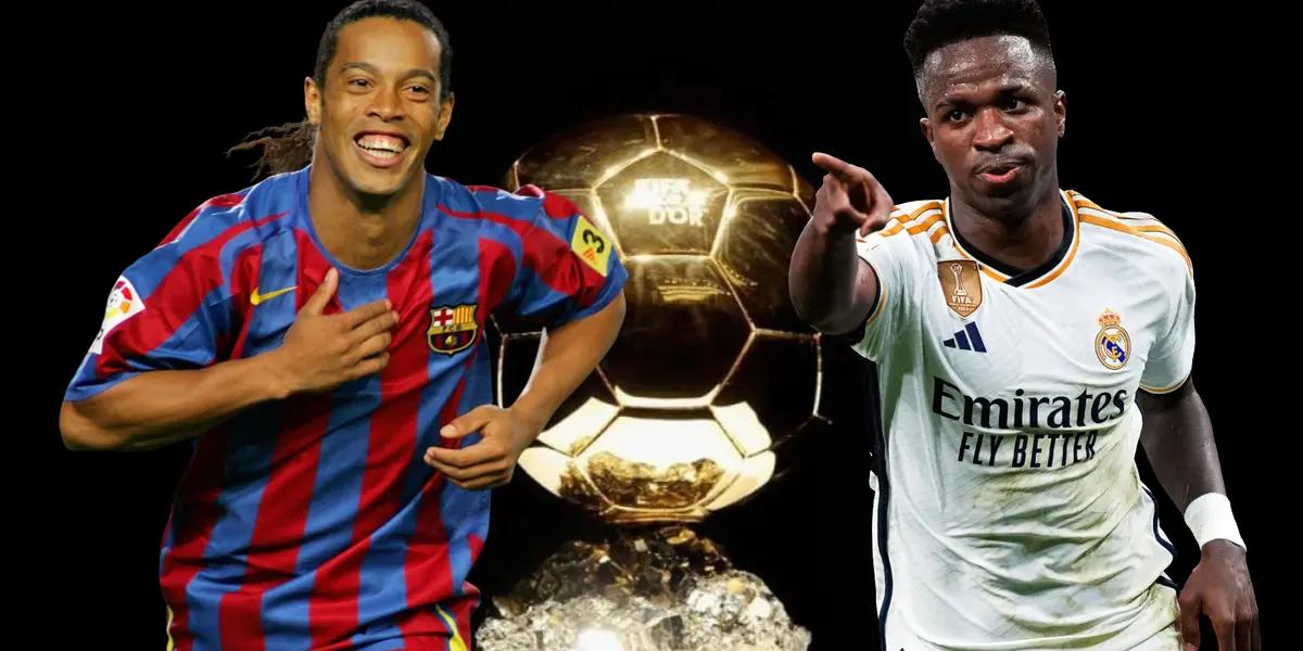 Vinicius JR and Ronaldinho. PHOTO: Footriders