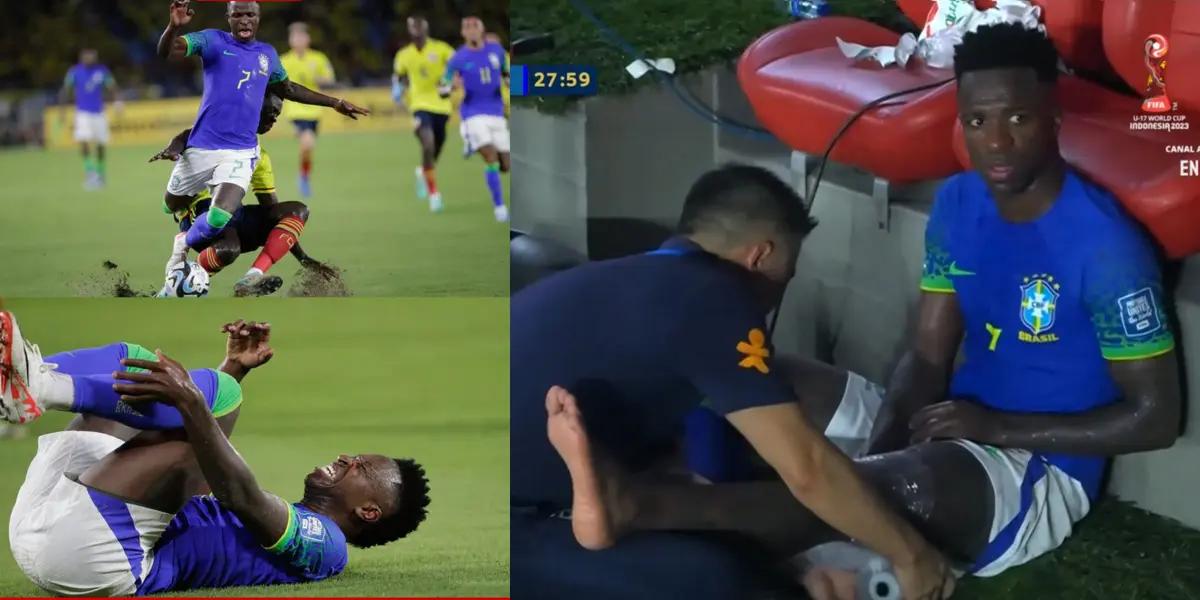Vinicius Jr had to leave in under 30 minutes of the match.