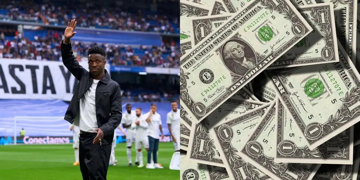 Vinicius Jr is one of the most millionaire footballers today
