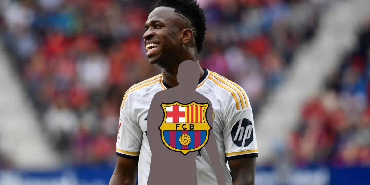 Vinicius Jr smiles while playing for Real Madrid this season.