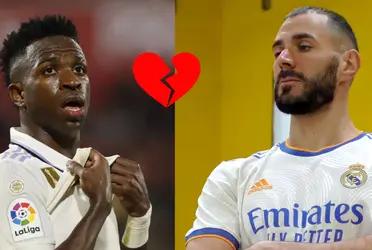 Vinicius Jr was heartbroken after hearing that Benzema is leaving Real Madrid.