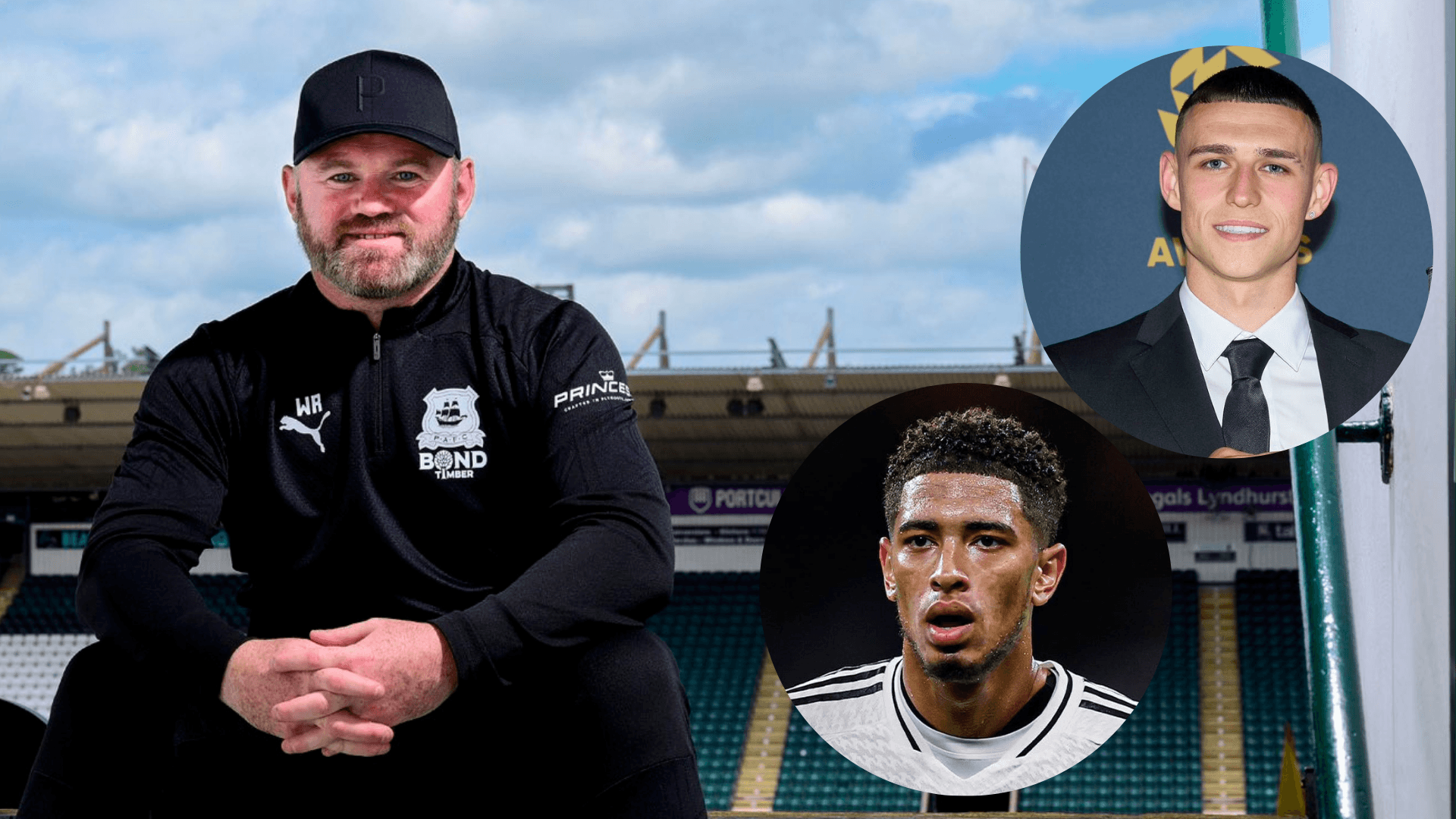 Wayne Rooney, Bellingham and Foden. Photo: Wayne Rooney, Bellingham and Foden networks.