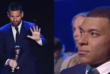 We all knew Messi was winning The Best player award, however it was still interesting to see Mbappe's reaction.
